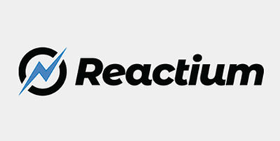 Reactium logo featured by Covert Communication for innovative energy and digital marketing strategies